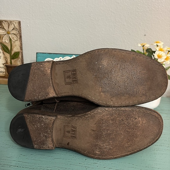 Men's Brown Leather Frye Boots SZ 11.5 D box 140 - Picture 6 of 7